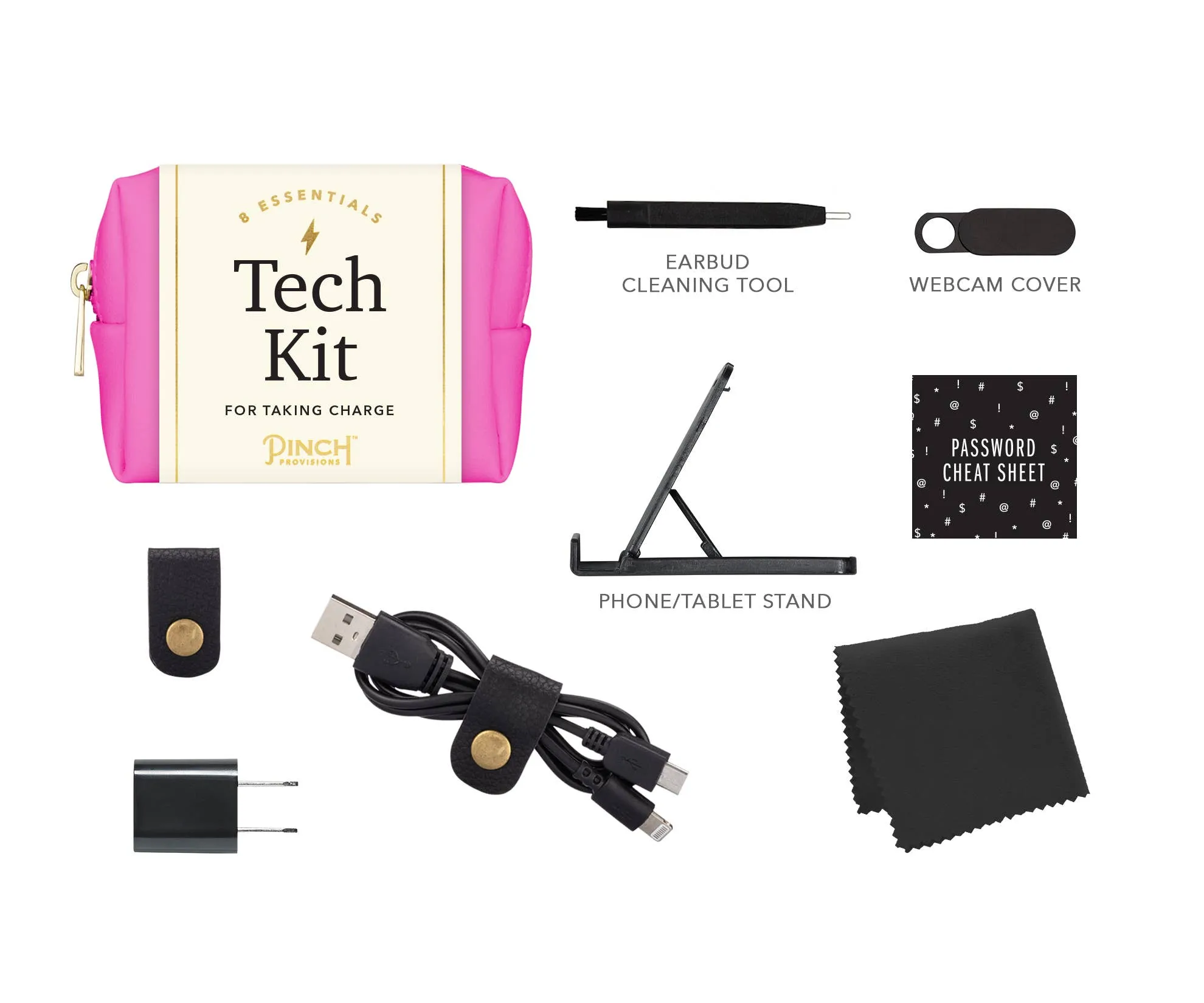 Tech Kit  - Vegan Leather - Pink