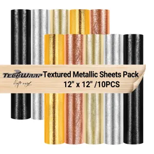 Textured Metallic Vinyl Sheets Pack