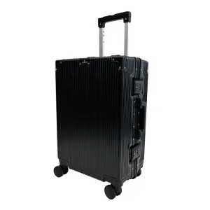 The Clownfish Astra Series Small Trolley Bag - Polycarbonate Shell | 40L | Black