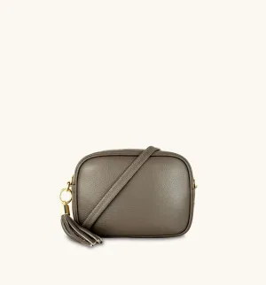 The Tassel Latte Leather Crossbody Bag