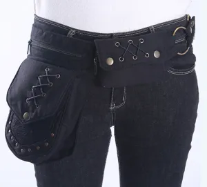 Thigh Bag w/ Laces and Studs