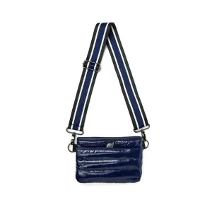 Think Royln Bum Bag Crossbody in Navy Patent