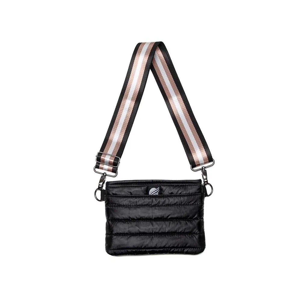 Think Royln Bum Bag Crossbody in Shiny Black