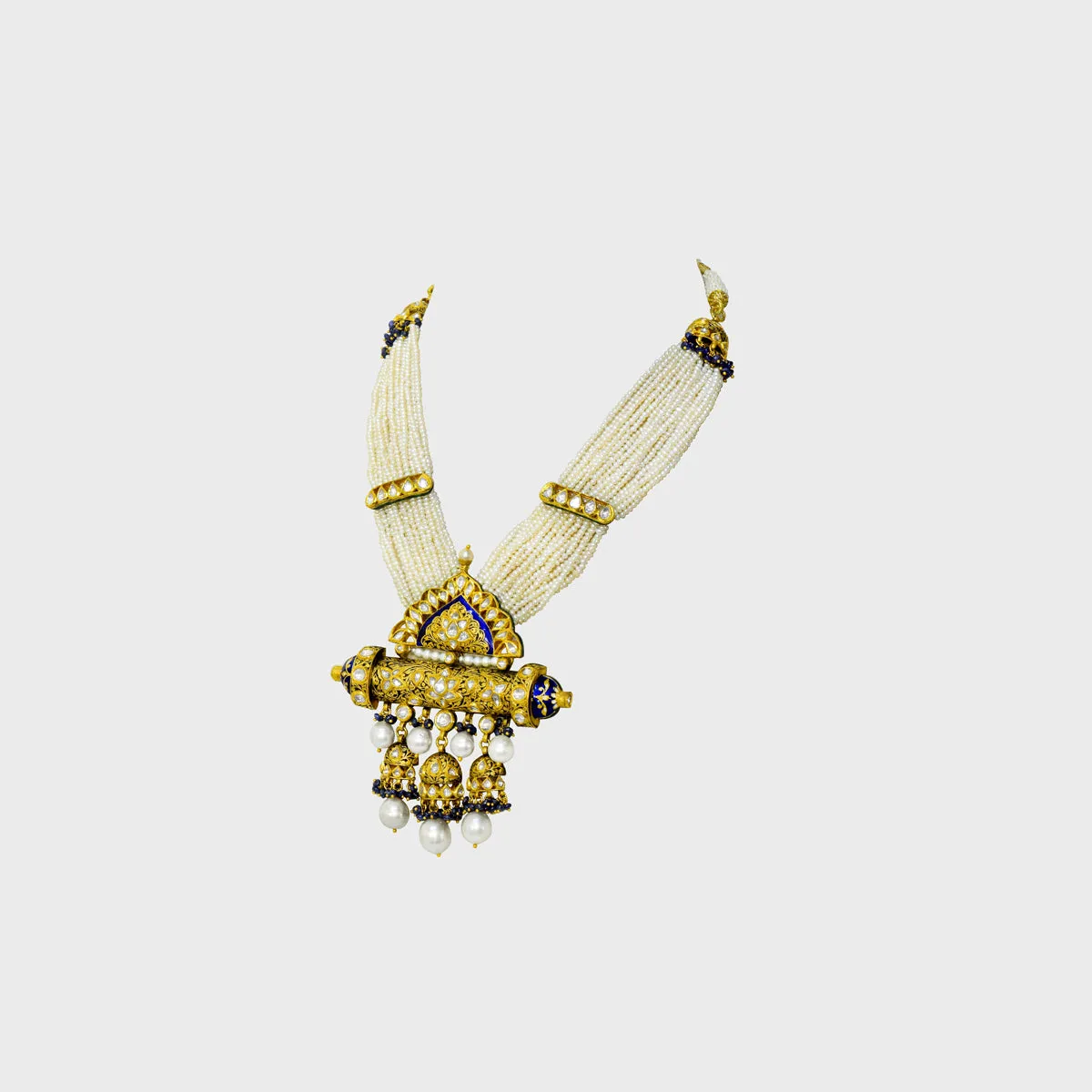 Traditional Tewta Style Long Pendant - (KMNE3420)