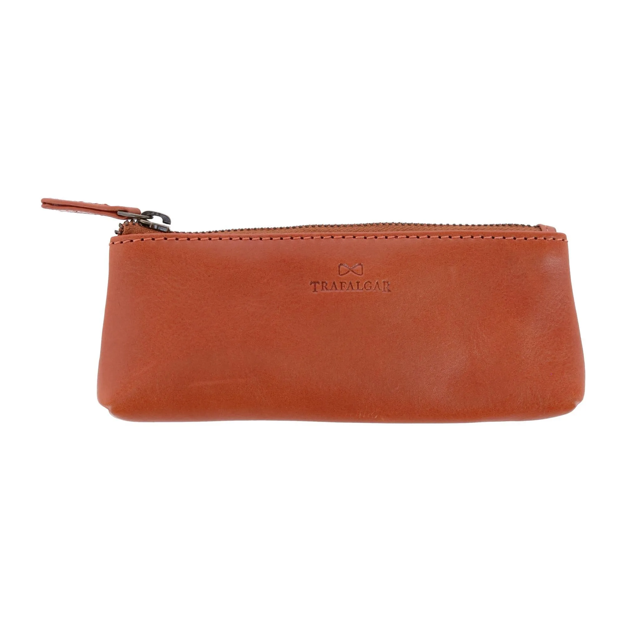 Trafalgar Sergio Leather Multimedia Elongated Zip Pouch