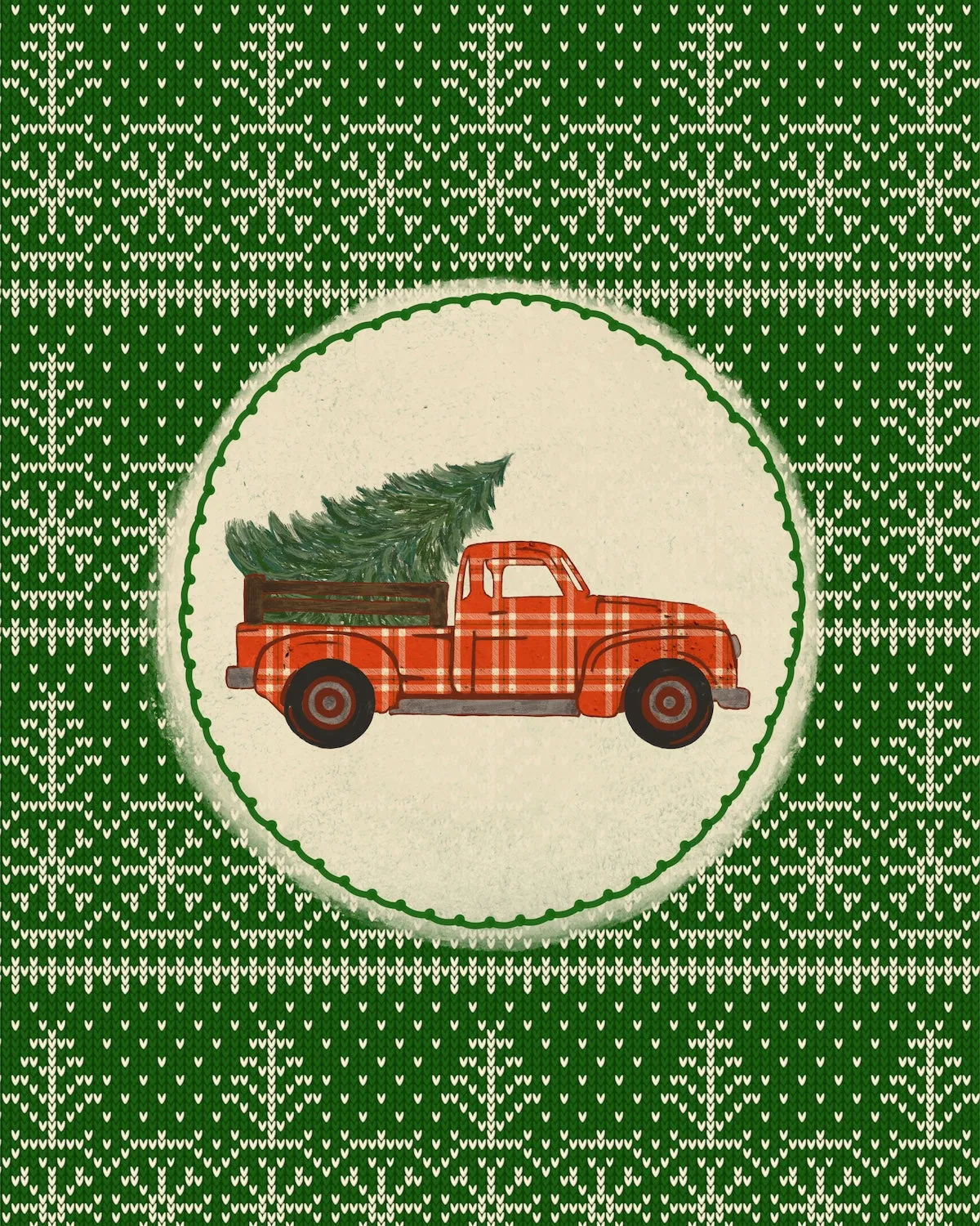 Truck Sweater Print