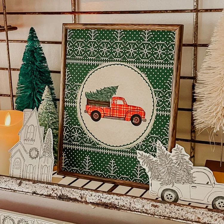 Truck Sweater Print