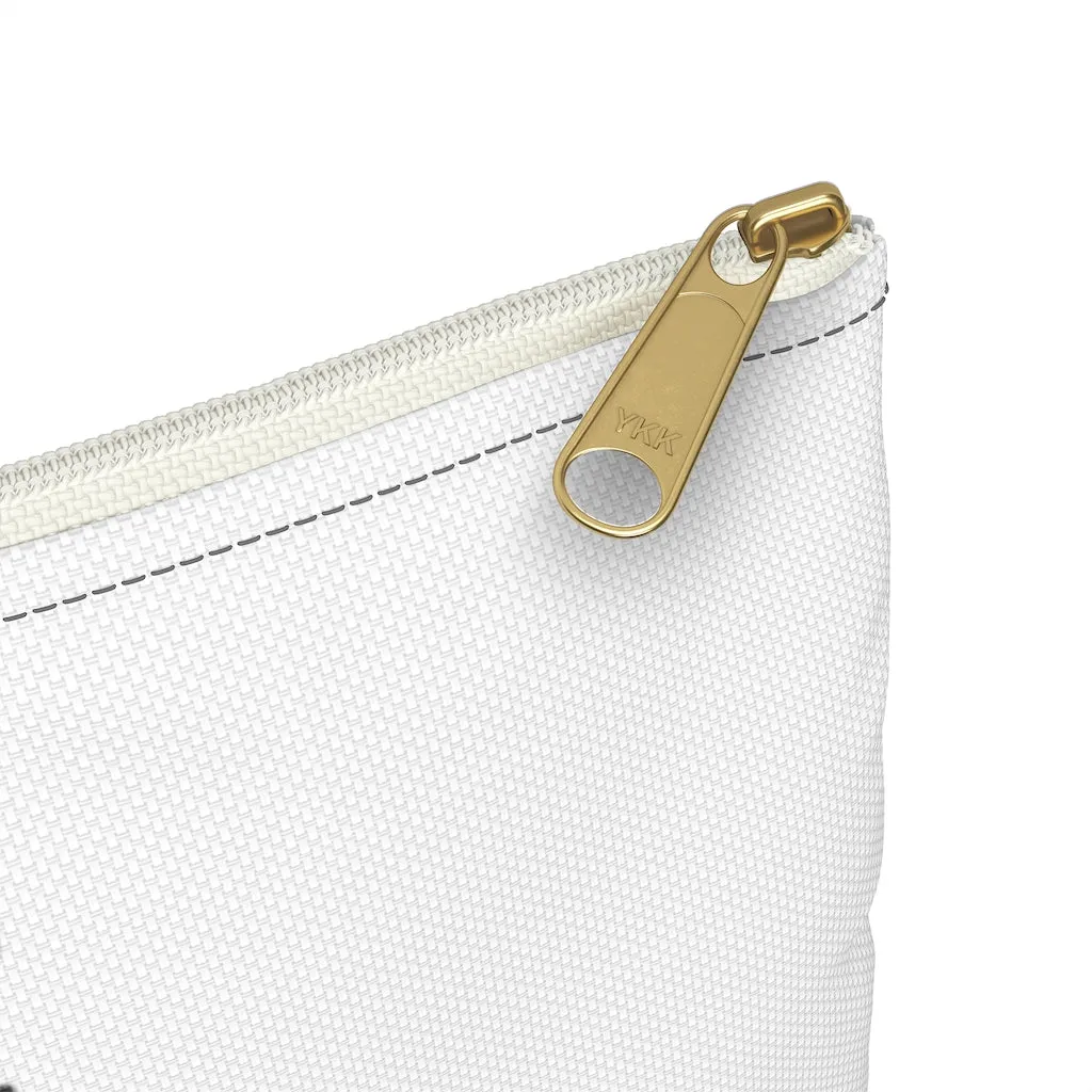 Trust Me I'm a Photographer White Zippered Accessory Pouch (FWS)