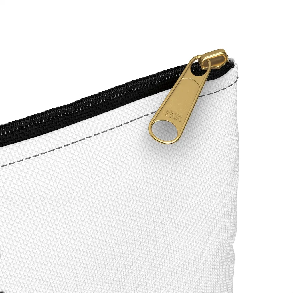 Trust Me I'm a Photographer White Zippered Accessory Pouch (FWS)