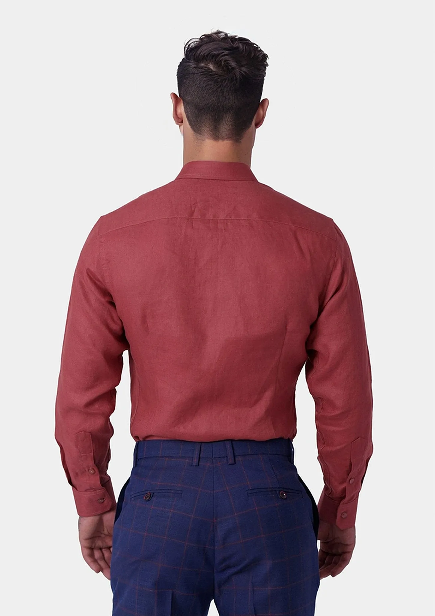 Tuscan Red Linen Shirt