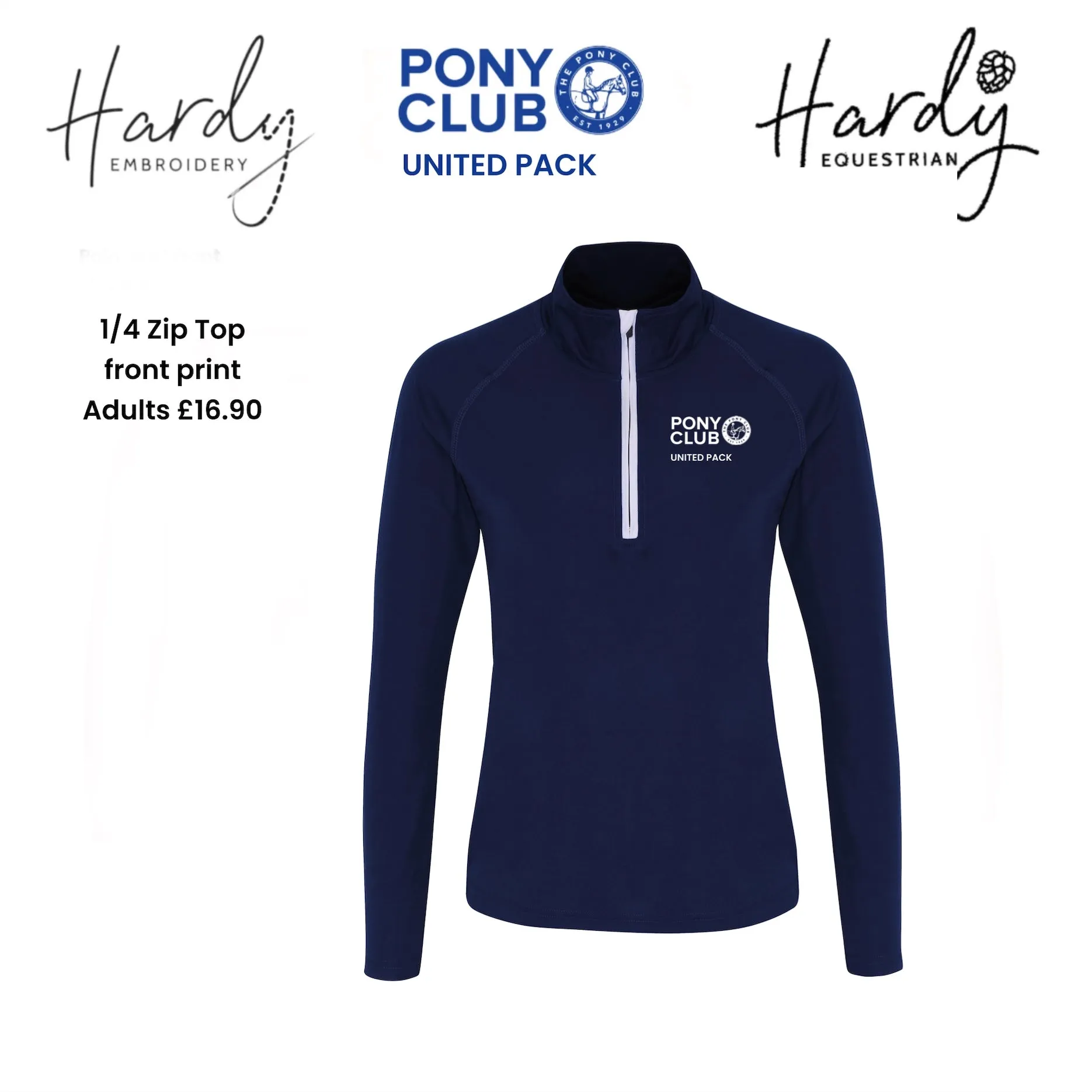 United Pack Pony Club 1/4 Zip Adults Top