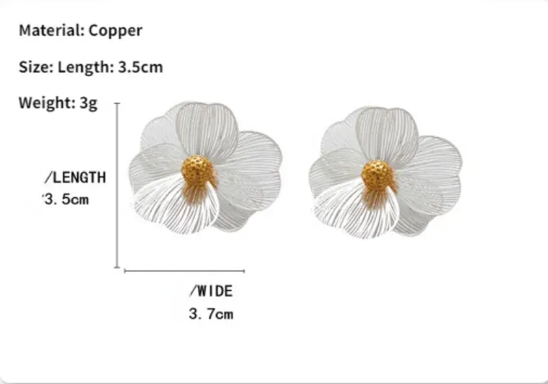 VAIGE Charming Metal Blossom Earrings