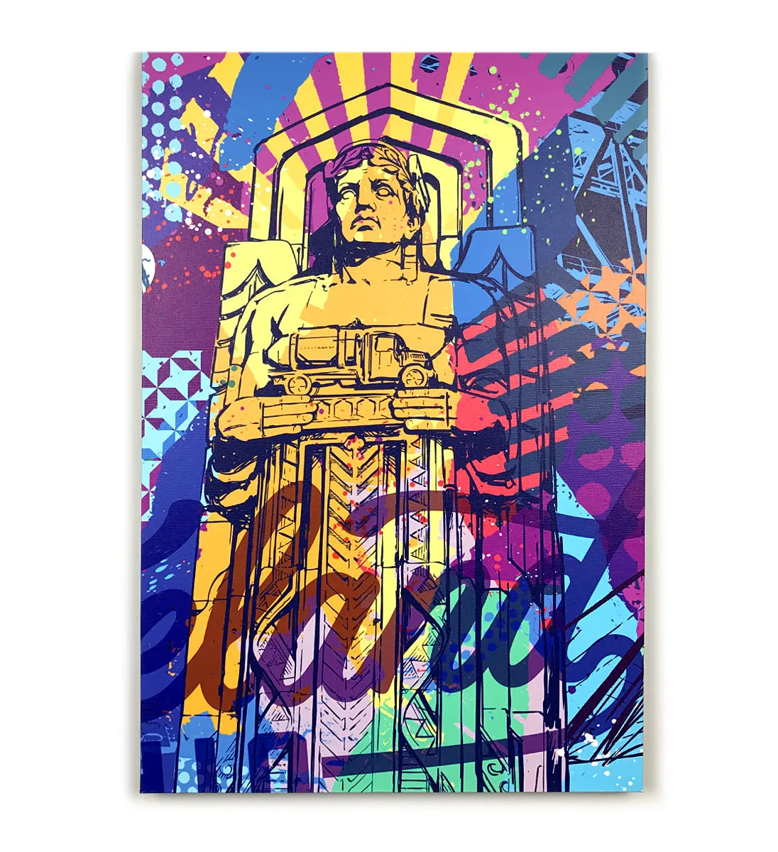 Vibrant Cleveland Guardian Canvas Print