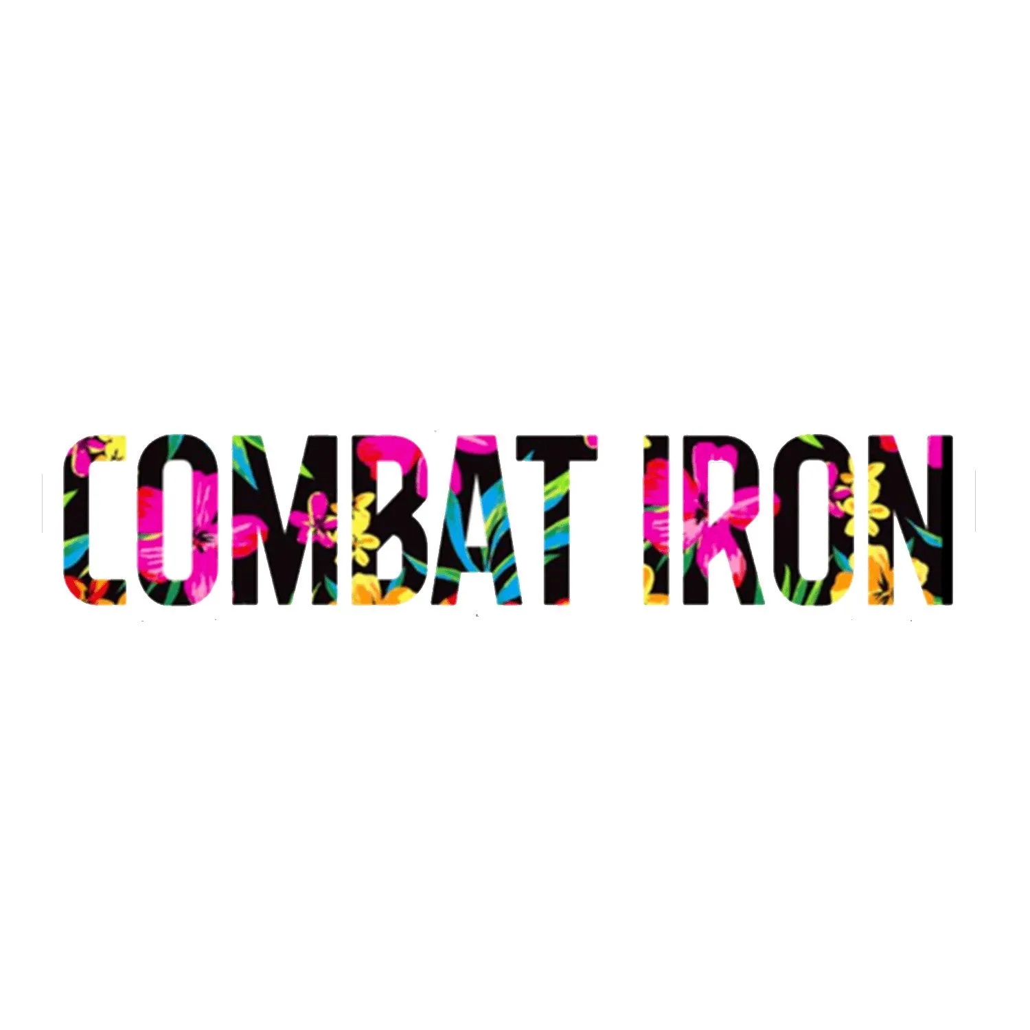 VIBRANT FLORAL COMBAT IRON DECAL