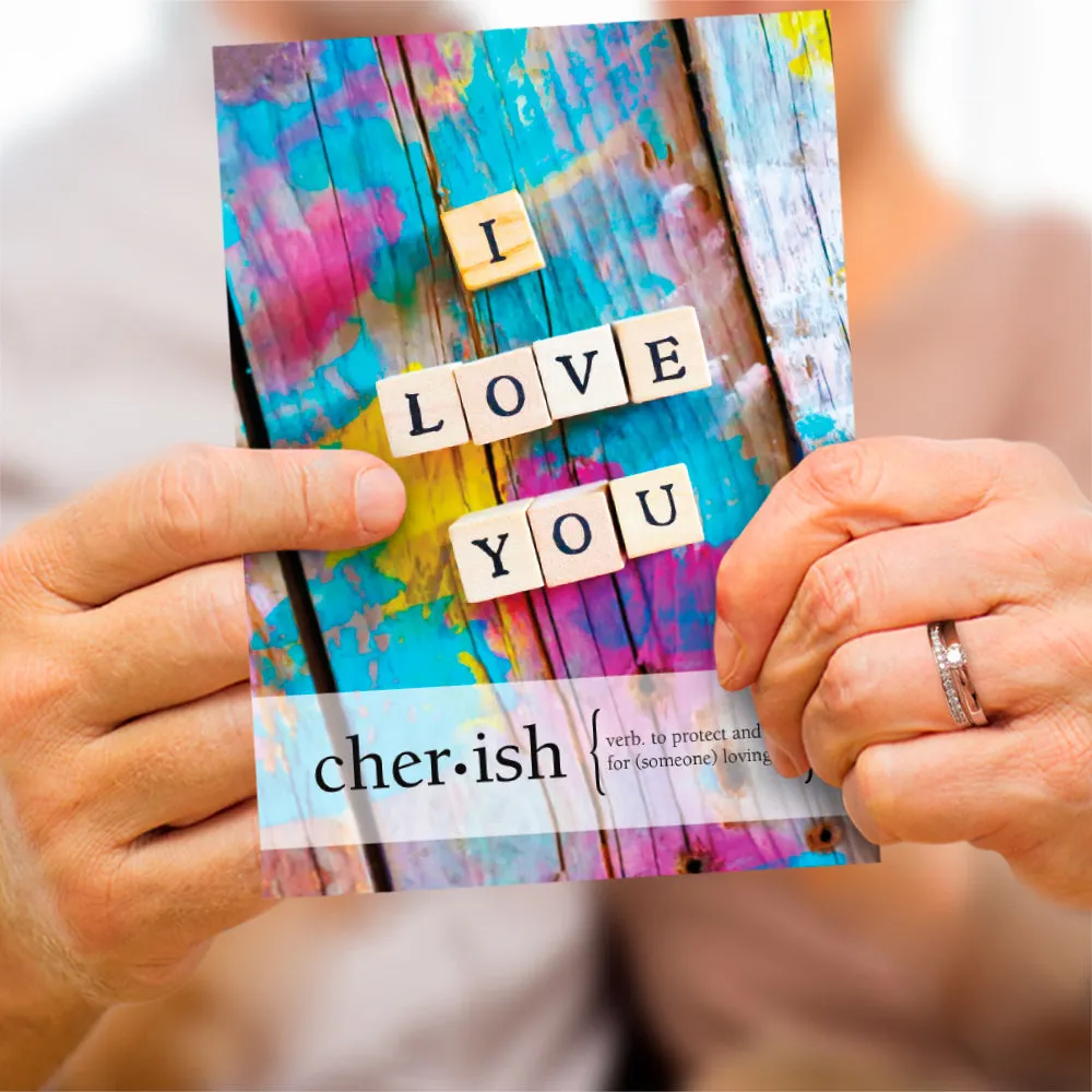 Vibrant Love You  Single Card