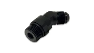 Vibrant Performance 45 Degree 12 AN Male to 12 AN Male O-Ring Adapter - Swivel - Black