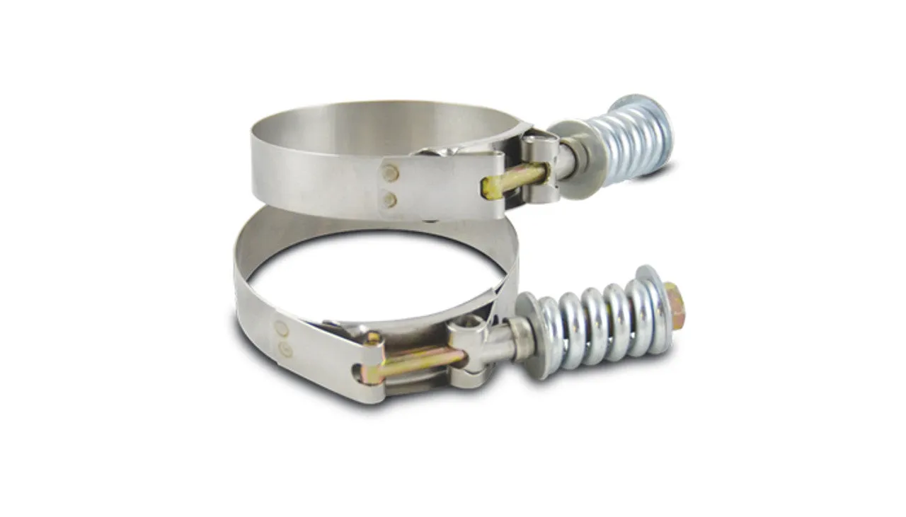 Vibrant Spring Loaded T-Bolt Clamps (Pack of 2) - For 2.25" Pipe - Clamp Range: 2.46"-2.76"  - 27822