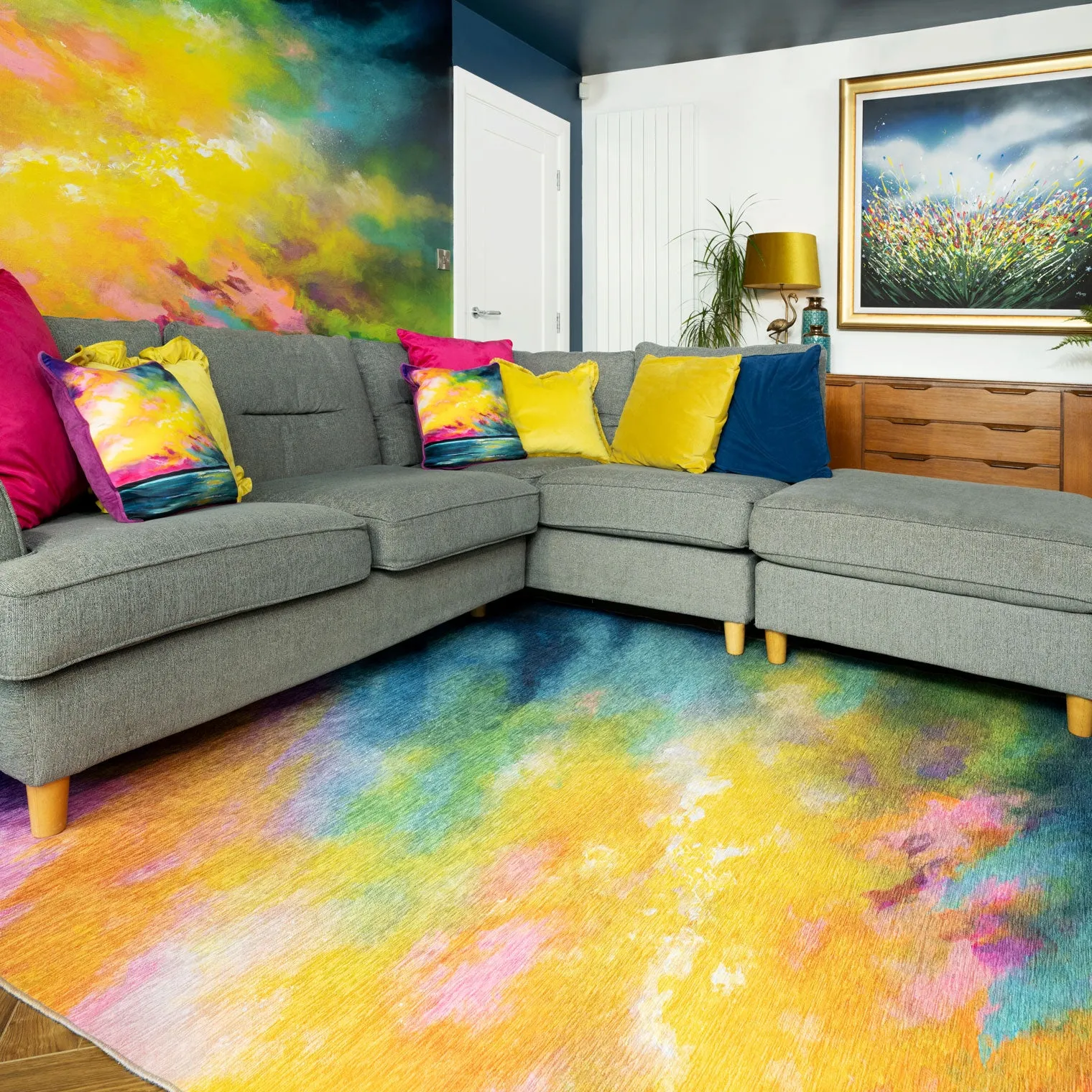 Washable Vibrant Designer Rug - Resilience