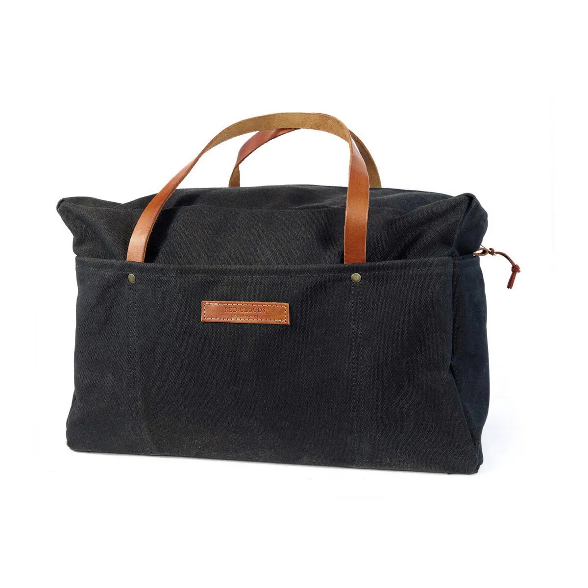 Waxed Canvas Duffle Bag - Black