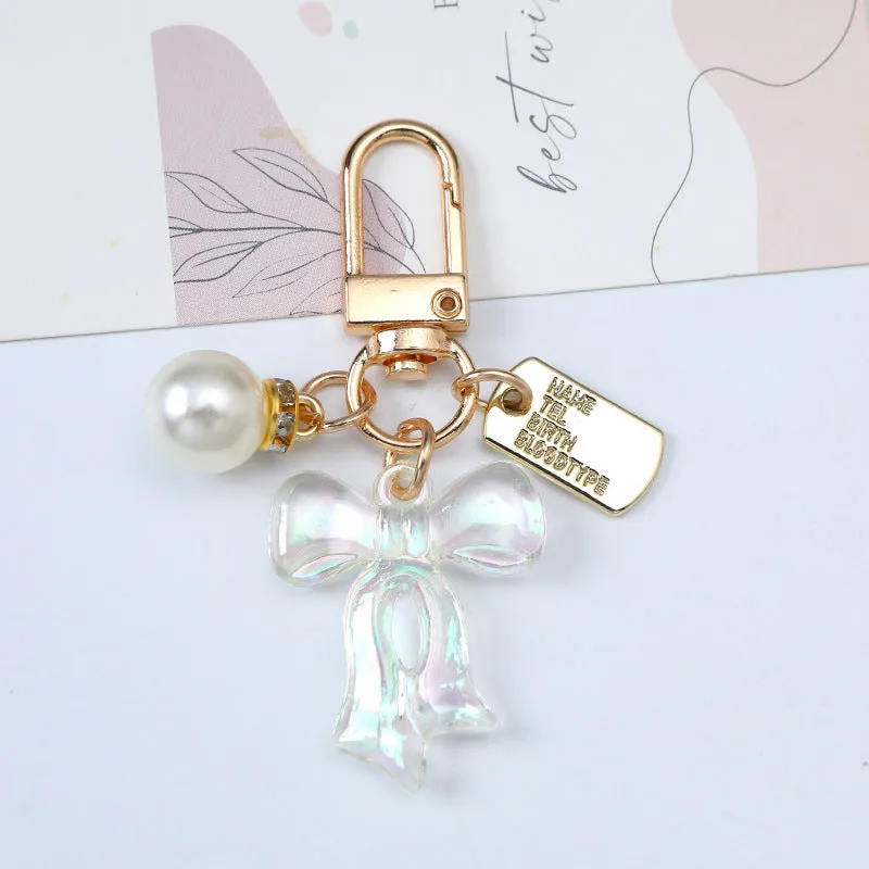 Wholesale   Bow  Keychain Word  Pendant Cute Women's Headphone Cover Bag Pendant