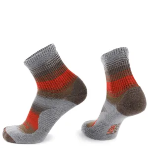 Wool Micro Crew Sock - Fade Orange 2 Pair