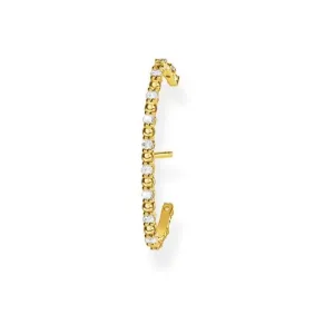 Yellow Gold Zirconia Arch Single Ear Stud H2155-414-14