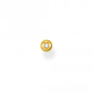 Yellow Gold Zirconia Single Ear Stud H2130-414-14