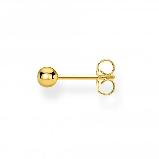 Yellow Gold Zirconia Single Ear Stud H2130-414-14