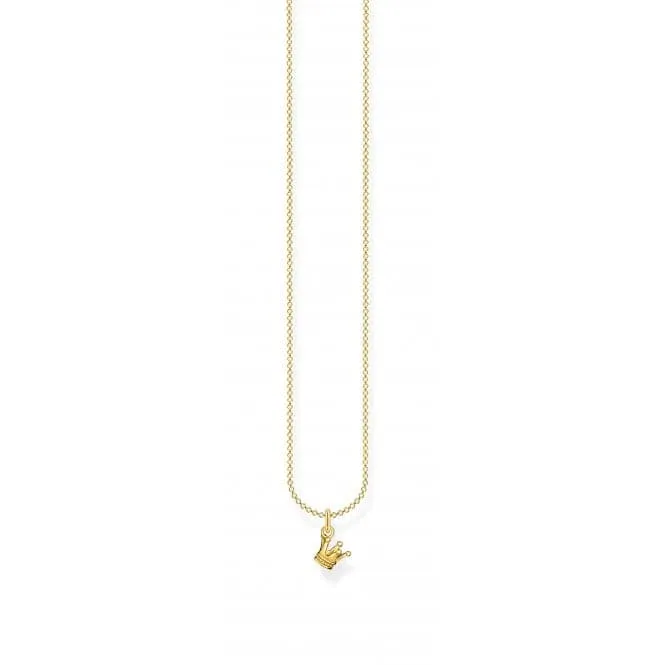 Yelow Gold Crown Necklace 45cm KE2040-413-39-L45v