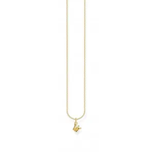 Yelow Gold Crown Necklace 45cm KE2040-413-39-L45v