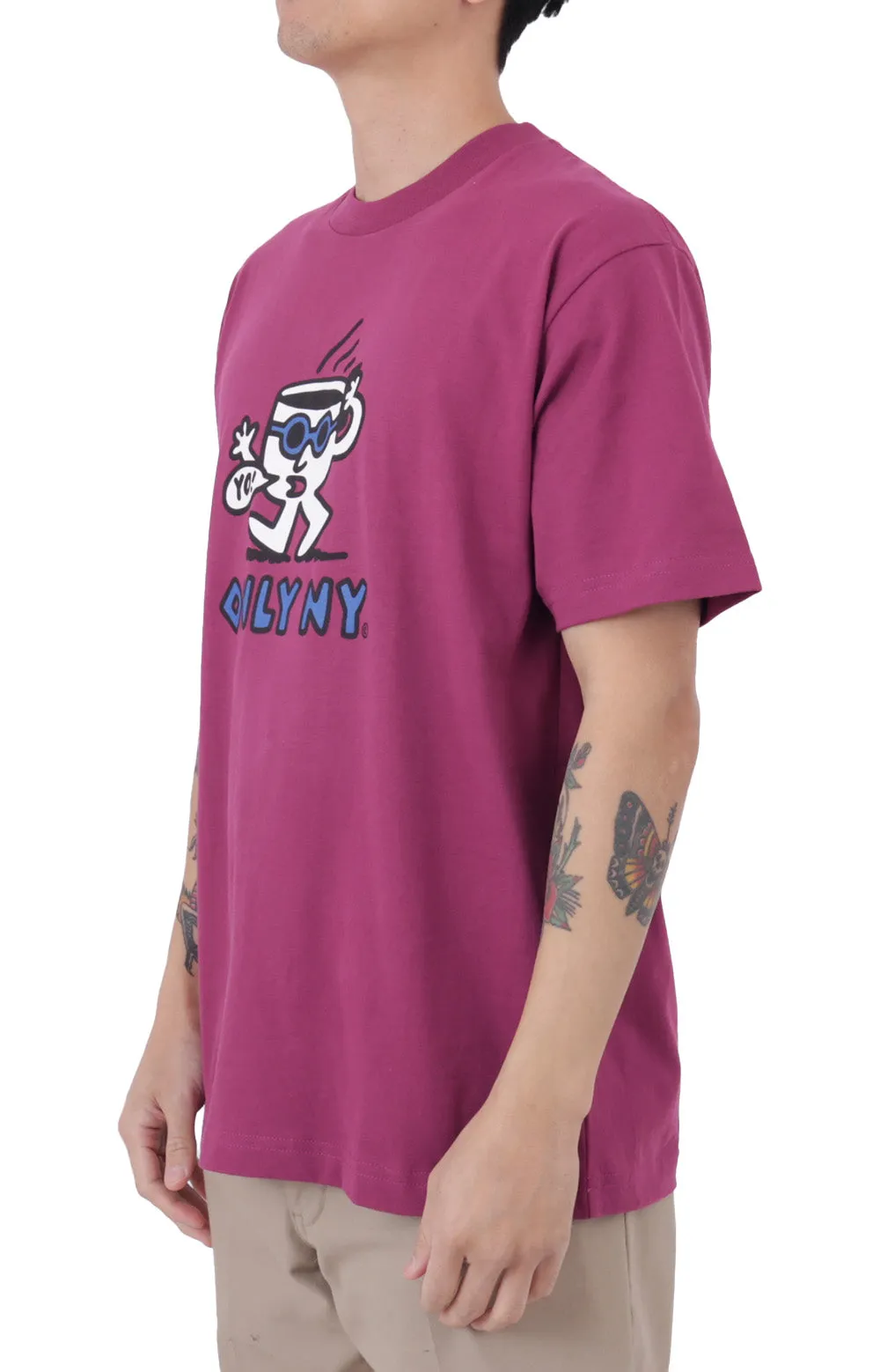 Yo! Coffee Tee - Vibrant Magenta